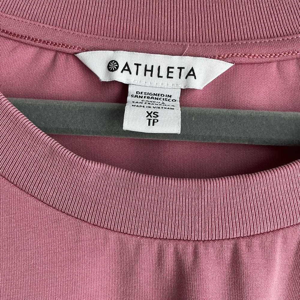Athleta Women’s Seasoft Scoop Neck Sweatshirt Dusty Pink (Size XS) - Picture 3 of 7
